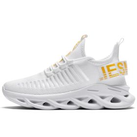 Women and Men Sneakers Breathable Running Shoes Outdoor Sport Fashion Comfortable Casual Couples Gym Mens Shoes Zapatos De Mujer (Color: 101 white)